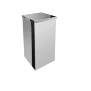 Lixeira Inox Quadrada Tampa Flip Top 50L - 60X30X30CM
