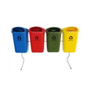 Conjunto De Coleta Seletiva De 50L Com 04 Lixeiras