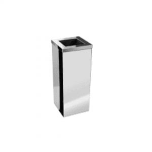 Lixeira Inox Quadrada Tampa Aro 36L - 60X24X24CM