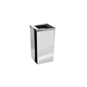 Lixeira Inox Quadrada Tampa Aro 100L-70X40X40CM