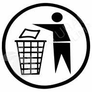 Adesivo Coleta Seletiva Coletor de Copos Preto