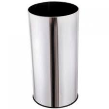 Lixeira Inox Redonda Sem Tampa 38 X 80CM - 100L