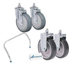 Conjunto De Rodas E Cabo Para Caixa Plástica 370L