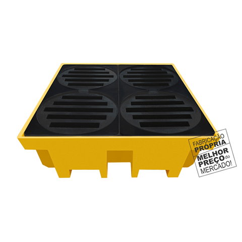 Pallet De Contenção IBC Para 4 Tambores 420L