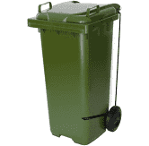 Contentor Plástico Com Rodas De 200mm E Pedal Lateral