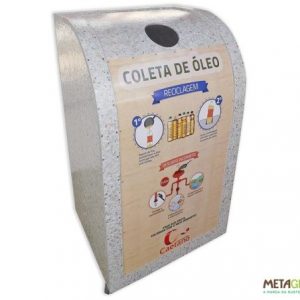 Coletor 100L P/ Óleo De Cozinha, Frituras Usado Sem Funil – Placa Ecológica