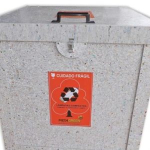 Coletor de Lâmpadas Fluorescentes Compactas E Bulbos Para 340L -Placa Ecológica